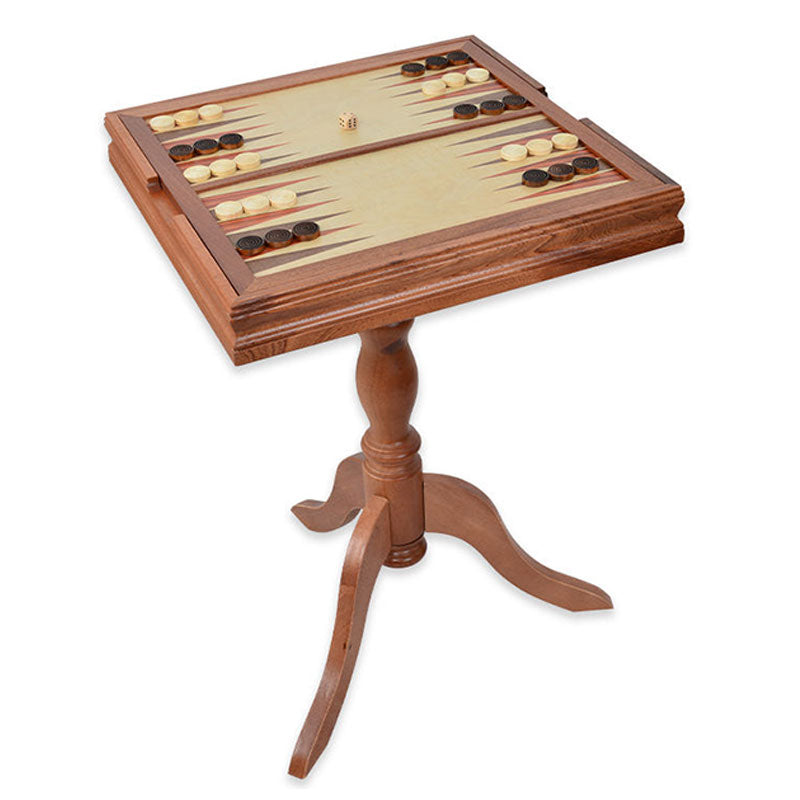 שולחן משחקים יוקרתי מעץ 3 ב 1 שחמט שש בש ודמקה