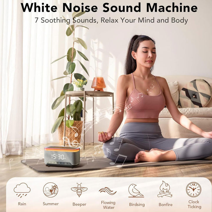 מטען אלחוטי מהיר 15W עם רדיו, רמקול Bluetooth ושעון דיגיטלי