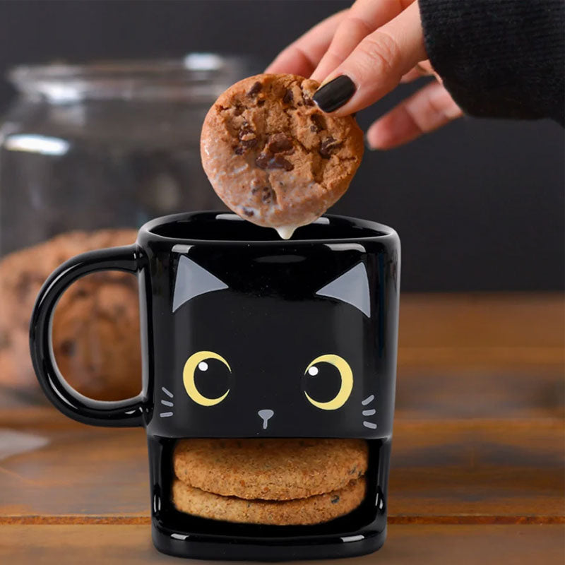 ספל חתול עם תא לעוגיות iTOTAL