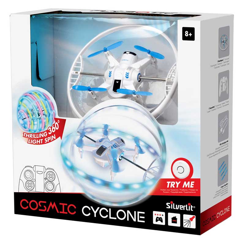 רחפן COSMIC CYCLONE עם טבעת תאורה מסתובבת