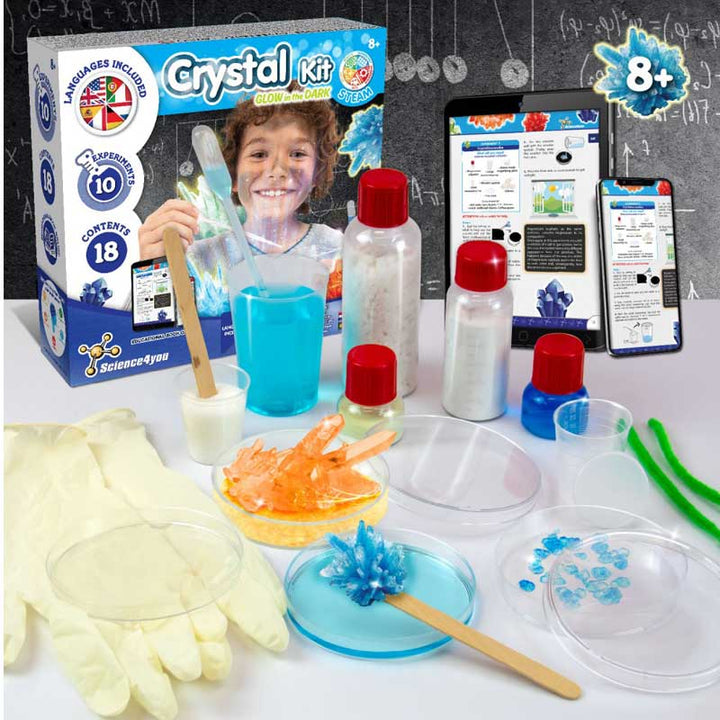 ערכה מדעית לילדים: יצירת קריסטלים