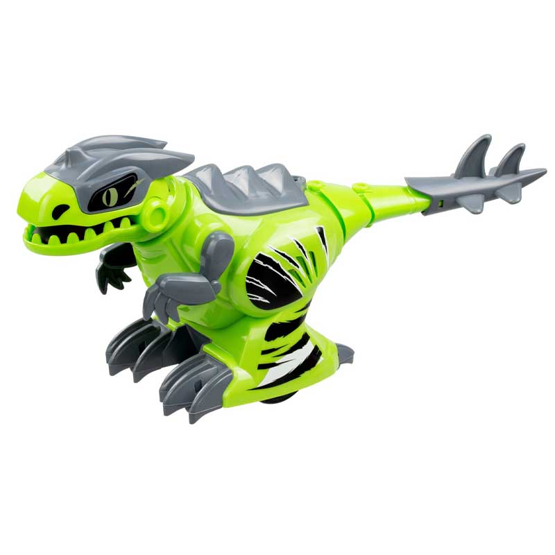 זוג רובוטים דינוזאורים נלחמים על שלט DINO KOMBAT סילברליט