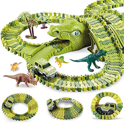 מסלול מכוניות דינוזאורים ענק 240 חלקים