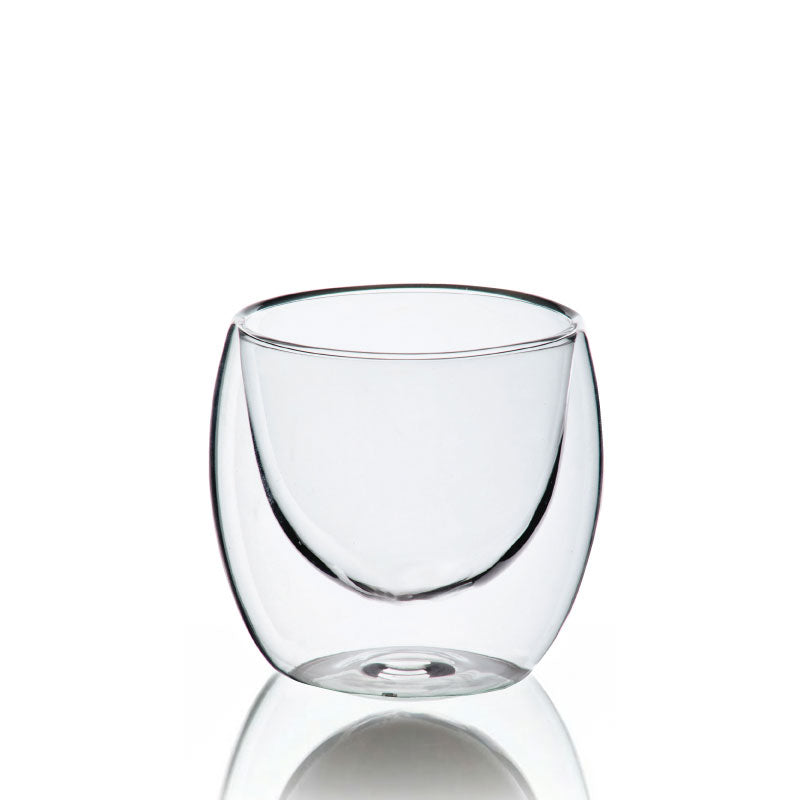 זוג כוסות זכוכית דופן כפולה 150 מל דגם ברזיל לאספרסו