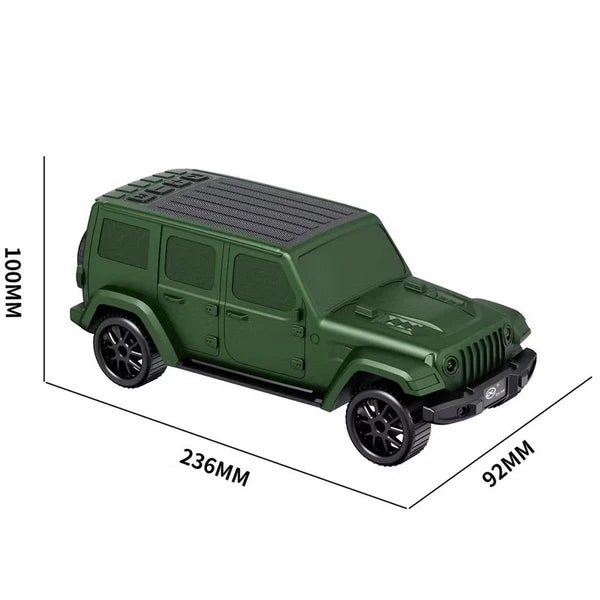 רמקול בלוטוס נייד עוצמתי בעיצוב ג'יפ רטרו DV-V8 עם מעמד לסמארטפון