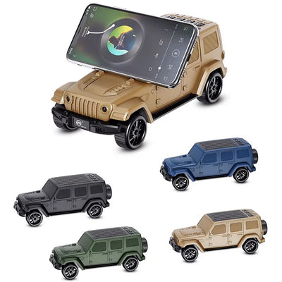 רמקול בלוטוס נייד עוצמתי בעיצוב ג'יפ רטרו DV-V8 עם מעמד לסמארטפון