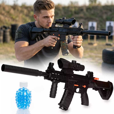 רובה כדורי ג'ל חשמלי נטען עם כוונת ומחסנית כפולה