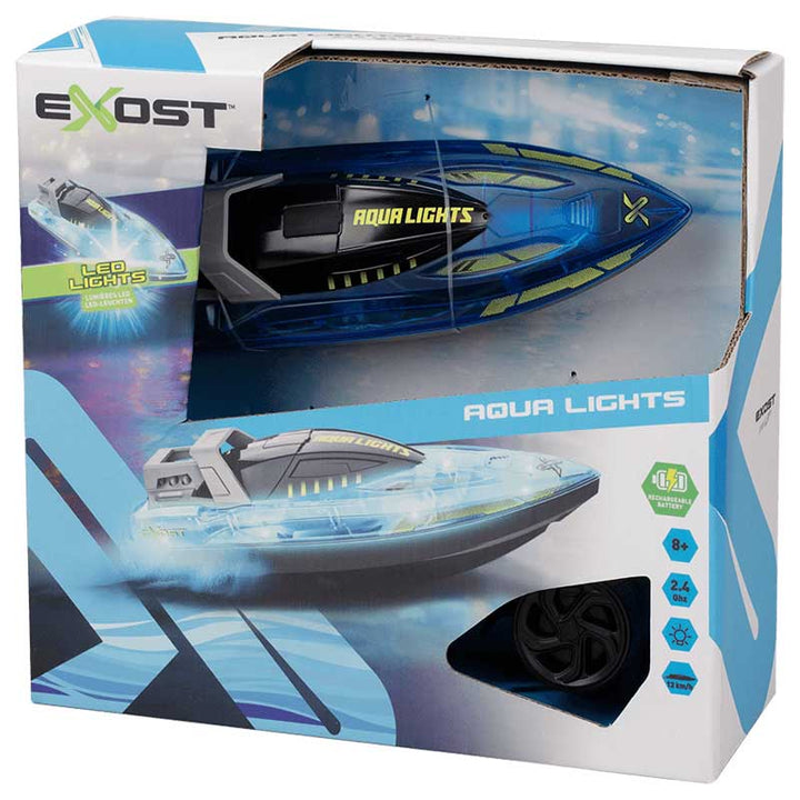 סירת מירוץ על שלט נטענת עם תאורת לד EXOST AQUA LIGHTS