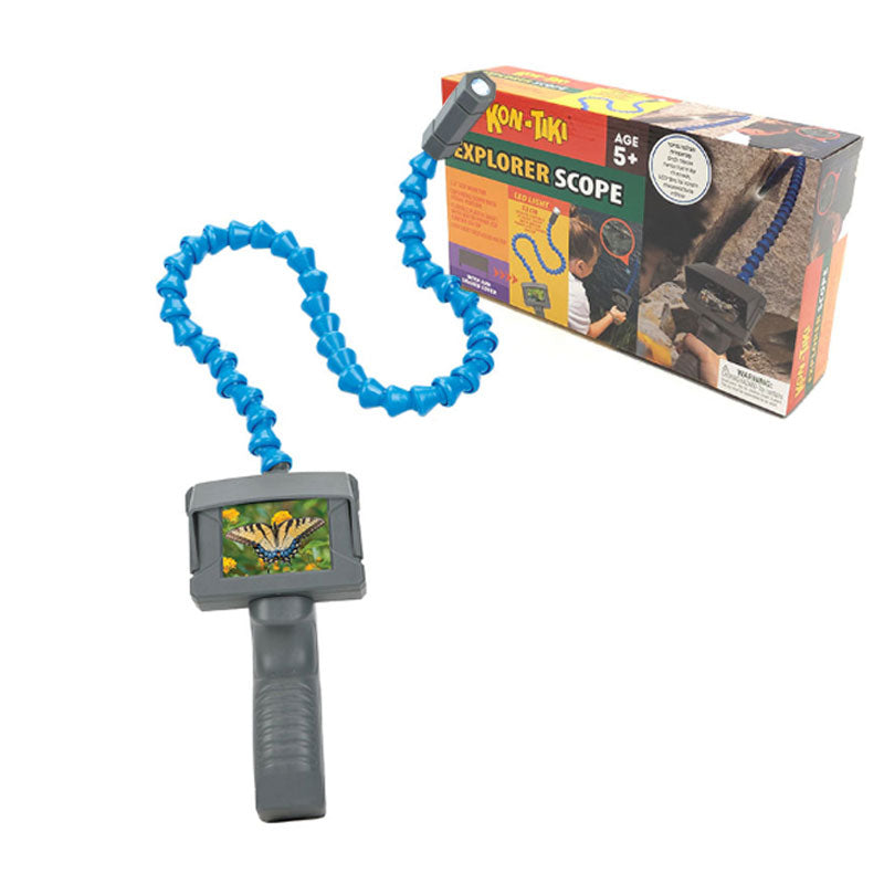 מצלמת מנהרות מניאטוריות עם תאורה ומסך - Kon Tiki