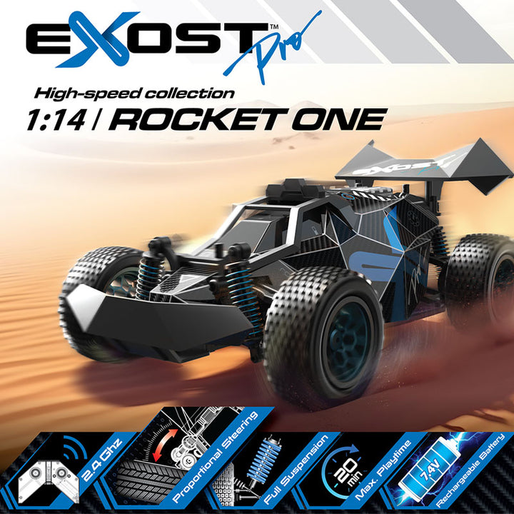 מכונית על שלט מקצועית EXOST PRO ROCKET ONE מהירות 25 קמ"ש