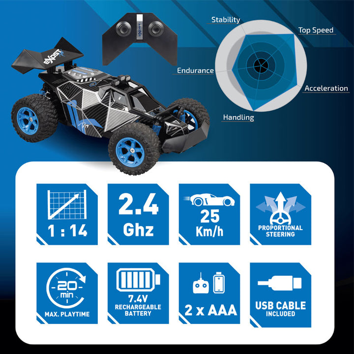 מכונית על שלט מקצועית EXOST PRO ROCKET ONE מהירות 25 קמ"ש