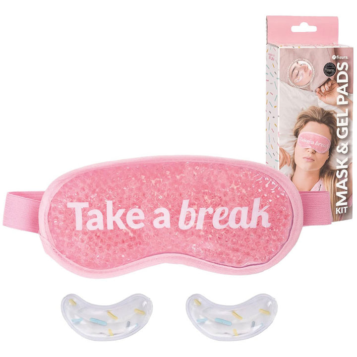 ערכת כיסוי עיניים ופדים עם ג'ל מקרר Take A Break