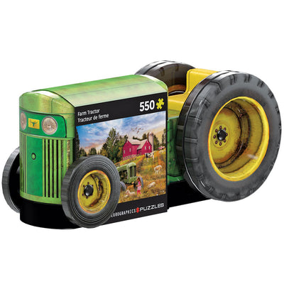 פאזל טרקטור קלאסי 550 חלקים בקופסת פח מעוצבת