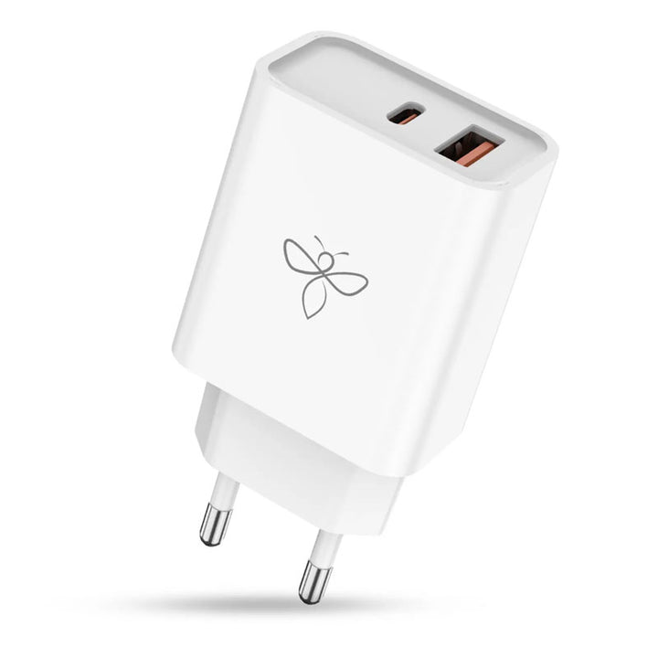 מטען קיר כפול TYPE-C / USB 25W