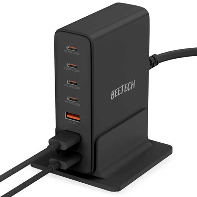 תחנת טעינה שולחנית 205W חכמה עם 7 יציאות