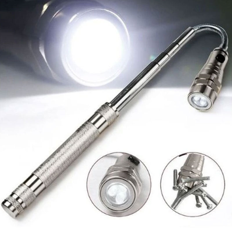 פנס טלסקופי גמיש עם ראש מגנטי