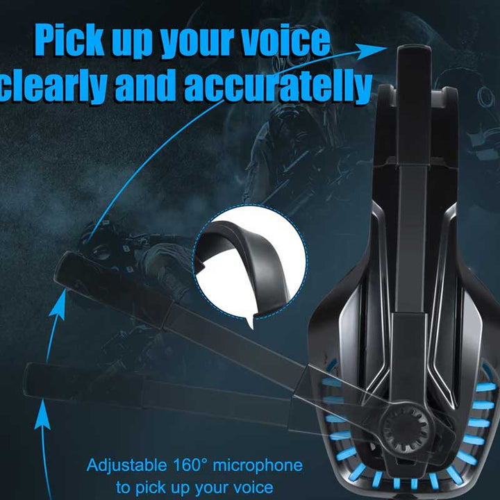 אוזניות גיימינג עם מיקרופון ותאורת לד Hunterspider v6