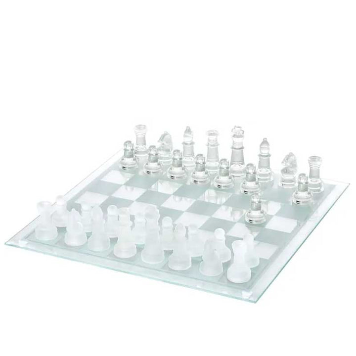 לוח שחמט עשוי זכוכית