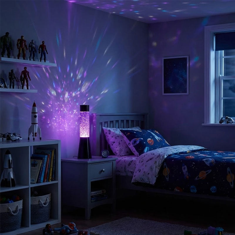 מנורת גליטר מחליפה צבעים