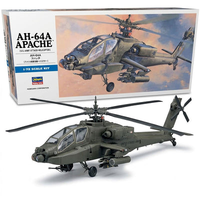 דגם להרכבה מסוק אפאצ'י Hasegawa AH-64A בקנה מידה 1:72