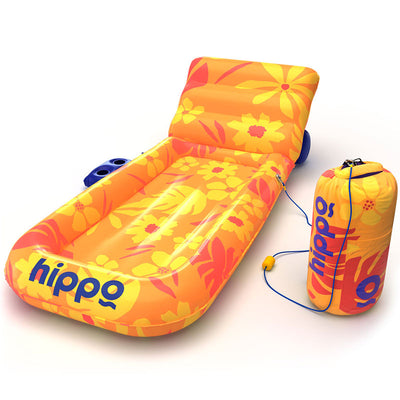 מזרן ים מיטה מתנפח עם מעמד כוסות ועוגן חול HIPPO