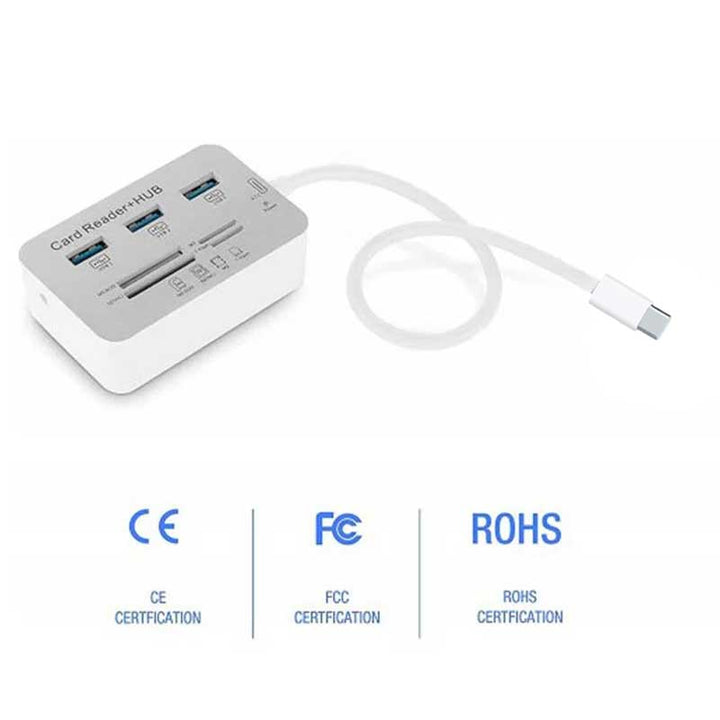 מפצל USB עם קורא כרטיסים