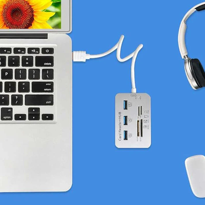 מפצל USB / קורא כרטיסי זיכרון