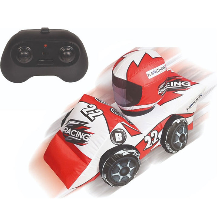 מכונית מרוץ מתנפחת 80 ס"מ, נטענת על שלט רחוק 2.4GHZ - אדום