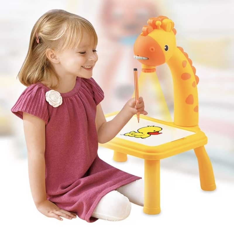 שולחן לוח ציור עם מקרן לילדים