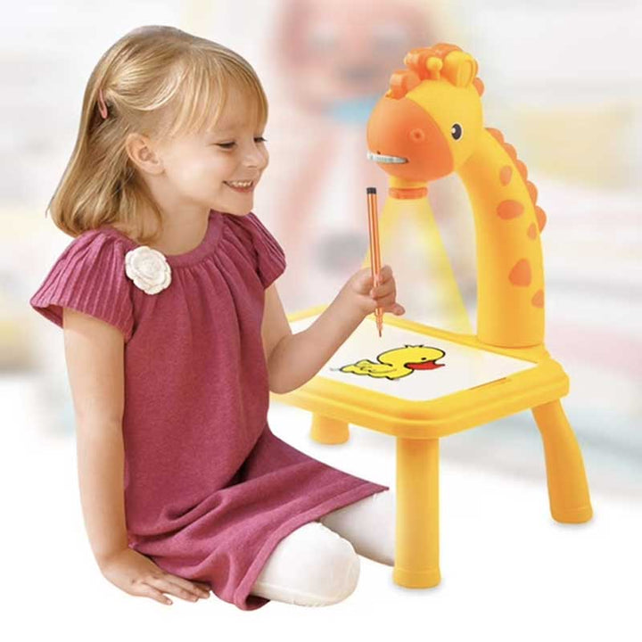 שולחן לוח ציור עם מקרן לילדים