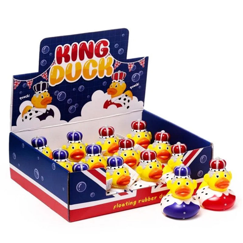 ברווז גומי מלך King Duck מתנה מקורית לאמבטיה ולמשרד