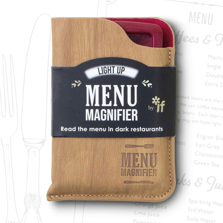 זכוכית מגדלת מוארת לקריאת תפריטים