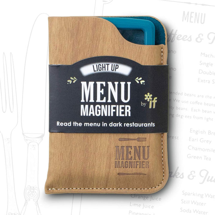 זכוכית מגדלת מוארת לקריאת תפריטים