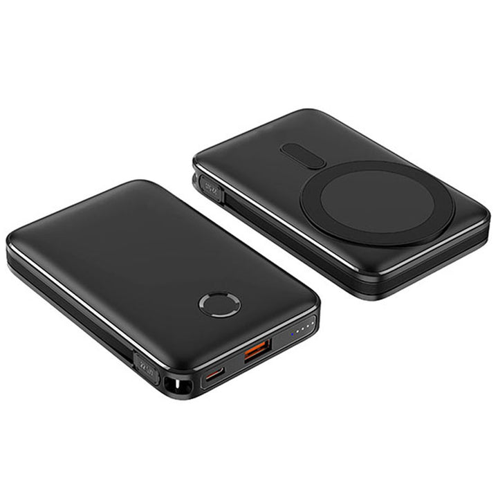 פאוור בנק סוללת גיבוי 10,000mAh מגנטי עם טעינה אלחוטית מהירה