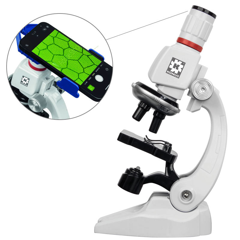 מיקרוסקופ KONUS X1200 עם מתאם לסמארטפון