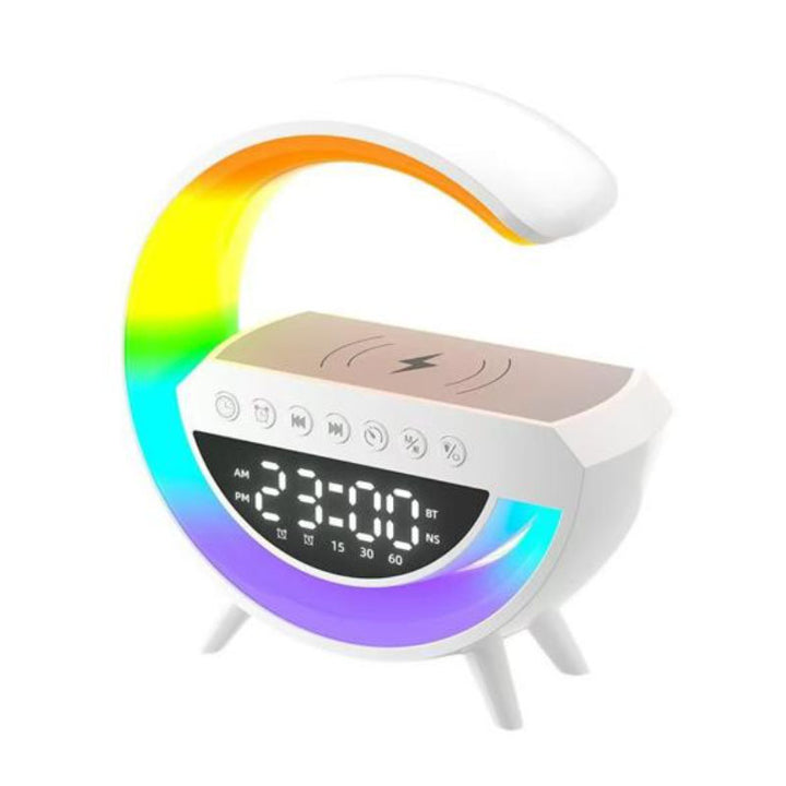 מיני רמקול בלוטוס G עם תאורה מתחלפת ועמדת טעינה