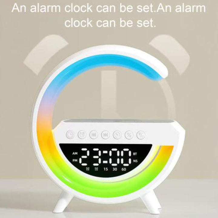 מיני רמקול בלוטוס G עם תאורה מתחלפת ועמדת טעינה