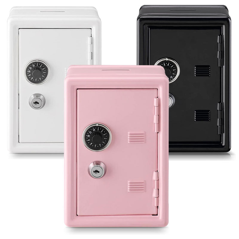 קופת כספת לוקר מתכת מעוצבת עם מפתח ומגירה נשלפת