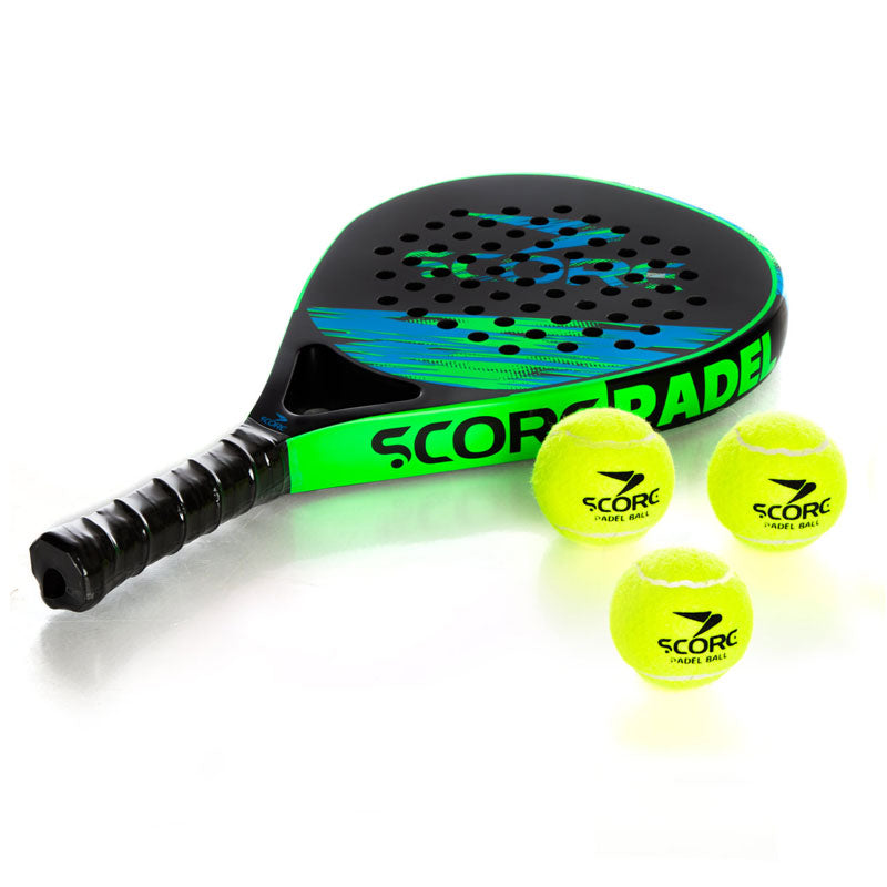 מחבט פאדל מקצועי Padel Racket כולל תיק נשיאה ו-3 כדורים