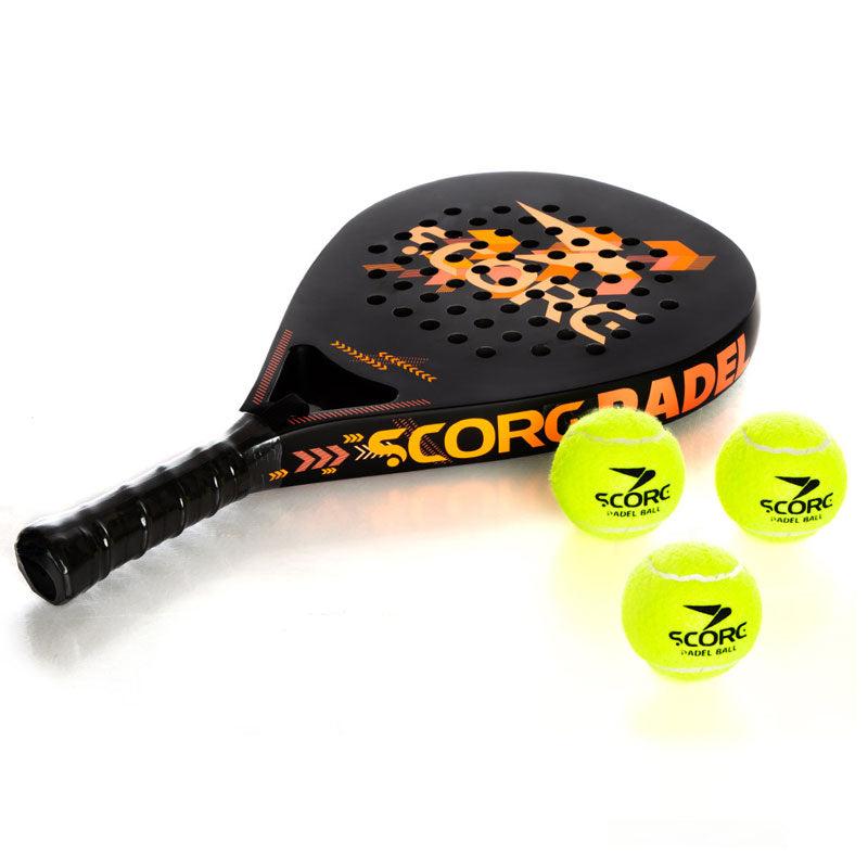 מחבט פאדל מקצועי Padel Racket כולל תיק נשיאה ו-3 כדורים