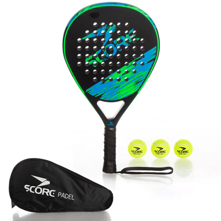 מחבט פאדל מקצועי Padel Racket כולל תיק נשיאה ו-3 כדורים
