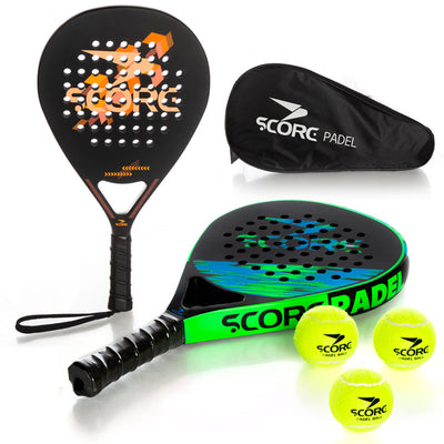 מחבט פאדל מקצועי Padel Racket כולל תיק נשיאה ו-3 כדורים