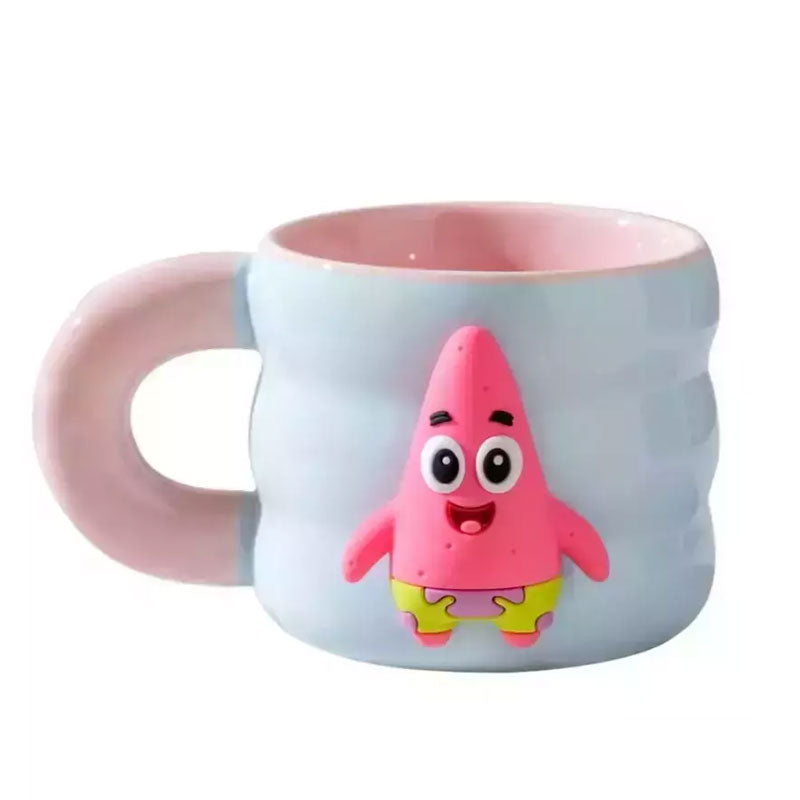 ספל קרמיקה פטריק כוכב הים עם בובה מגנטית