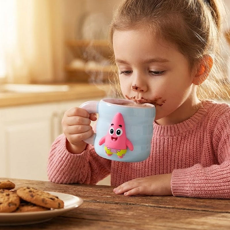 ספל קרמיקה פטריק כוכב הים עם בובה מגנטית