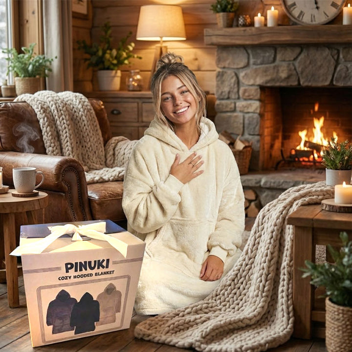 שמיכת קפוצ'ון לבישה ומפנקת לחורף - פינוקי (Pinuki)