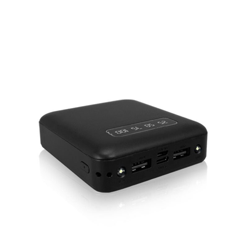 מטען נייד פאוורבנק 10,000mAh עם כבלים מובנים ופנס