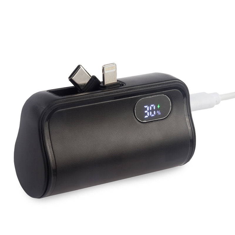 סוללה נטענת קומפקטית 5000mAh עם חיבור כפול