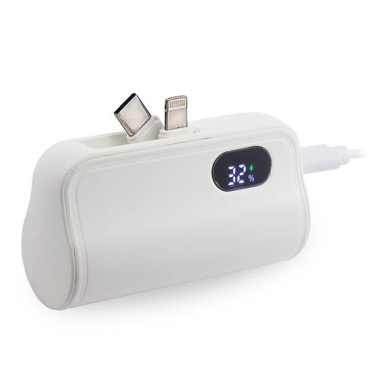סוללה נטענת קומפקטית 5000mAh עם חיבור כפול