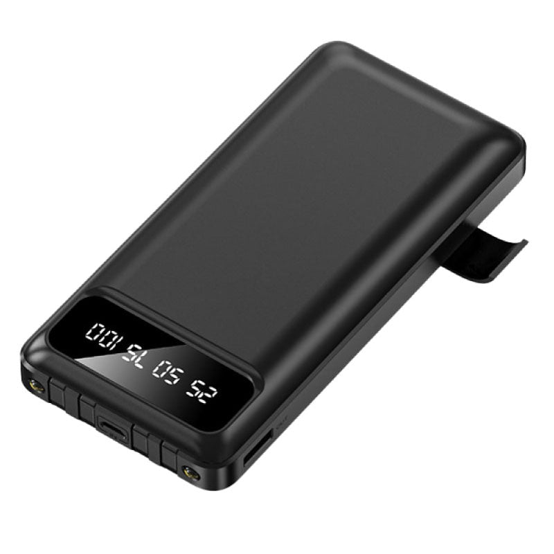 מטען נייד 10,000mAh עם כבלים ופנס