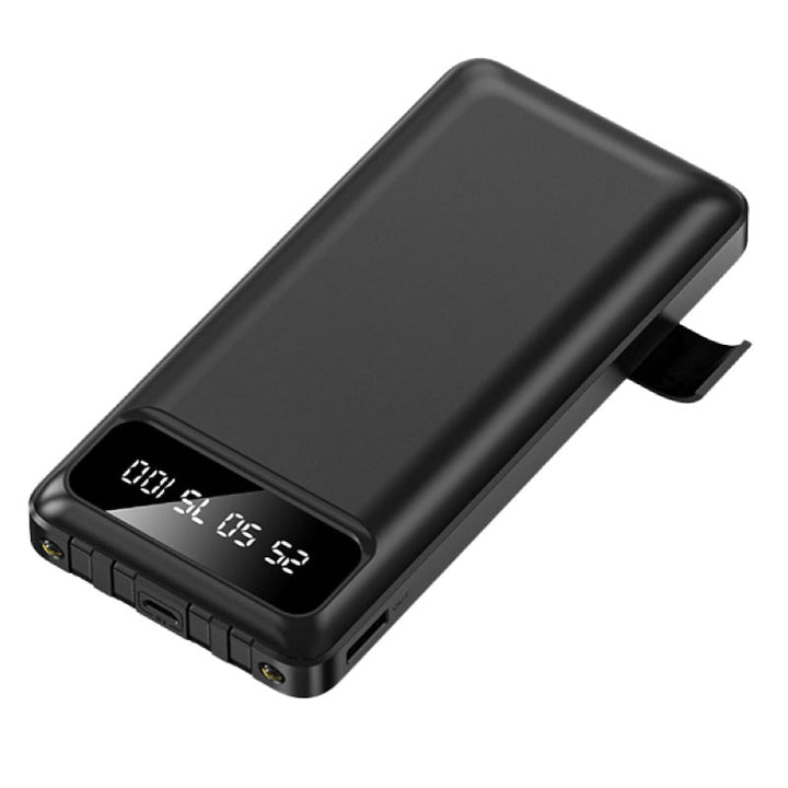 מטען נייד 10,000mAh עם כבלים ופנס